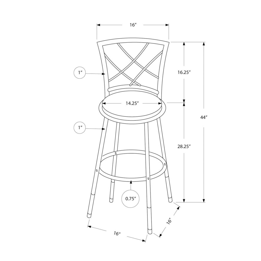 Karima - Bar Stool Set Of 2 Swivel Bar Height Black Metal