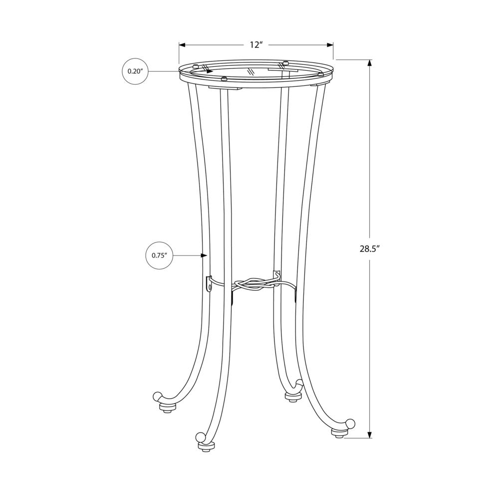 Mars - Accent Table Side End Plant Stand Round Living Room Bedroom