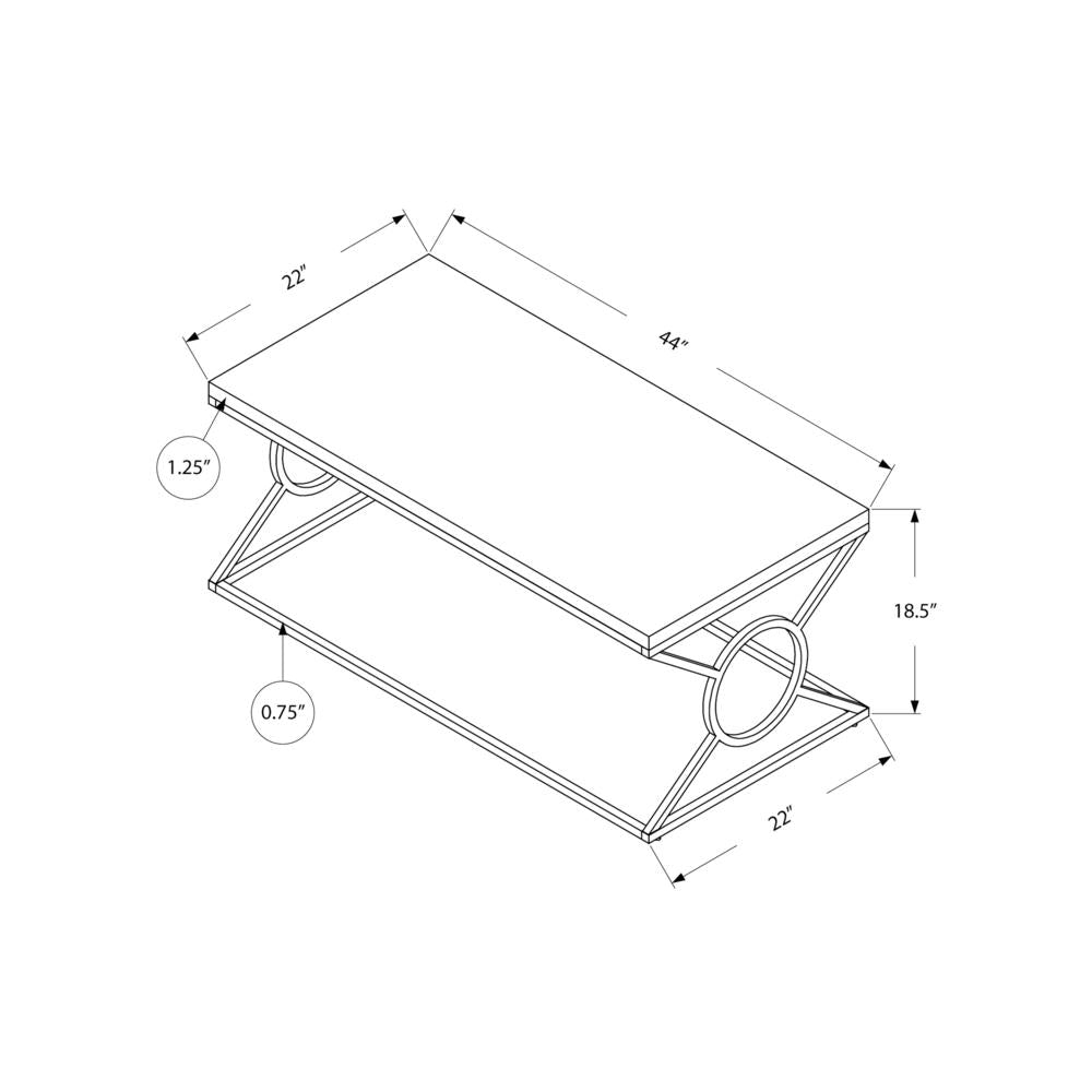 Sussie - Coffee Table Accent Cocktail Rectangular Living Room 44"L Glossy White
