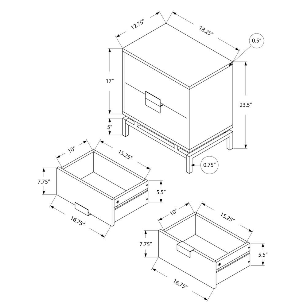 Lovy - Accent Table Side End Nightstand Lamp Storage Drawer Living Room