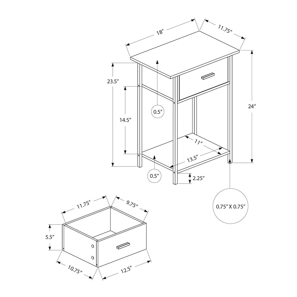 Seren - Accent Table 2 Tier End Lamp Living Room Side Table