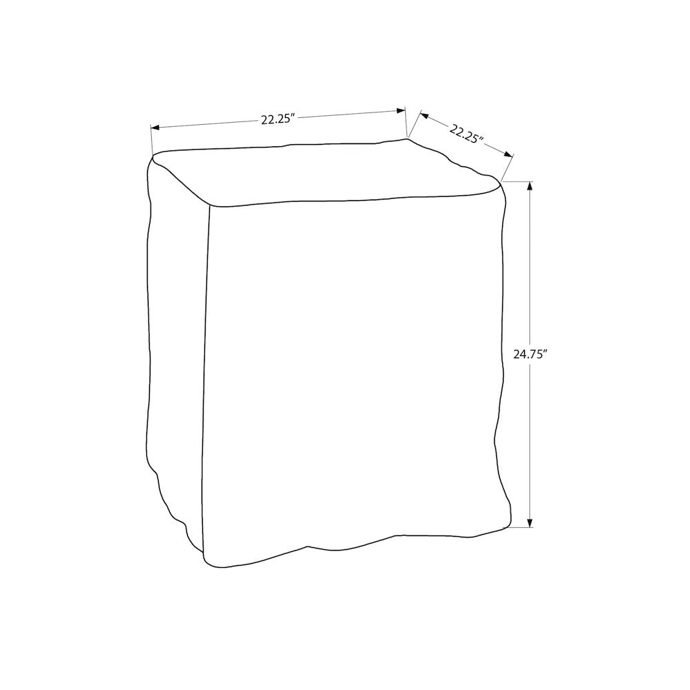 Elin - Accent Table 25"H Indoor Or Outdoor End Nightstand Side Table