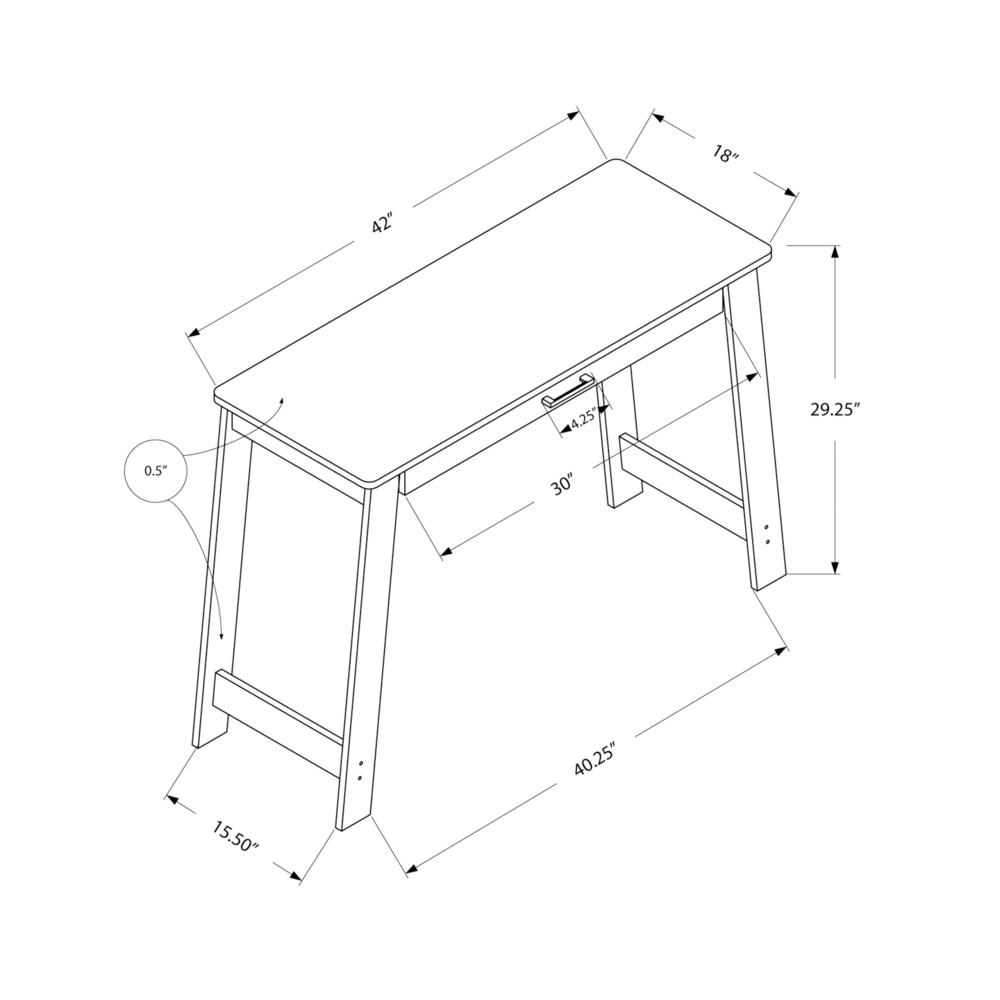 Jessie - Computer Desk Home Office Laptop Storage Drawers Work Brown Laminate