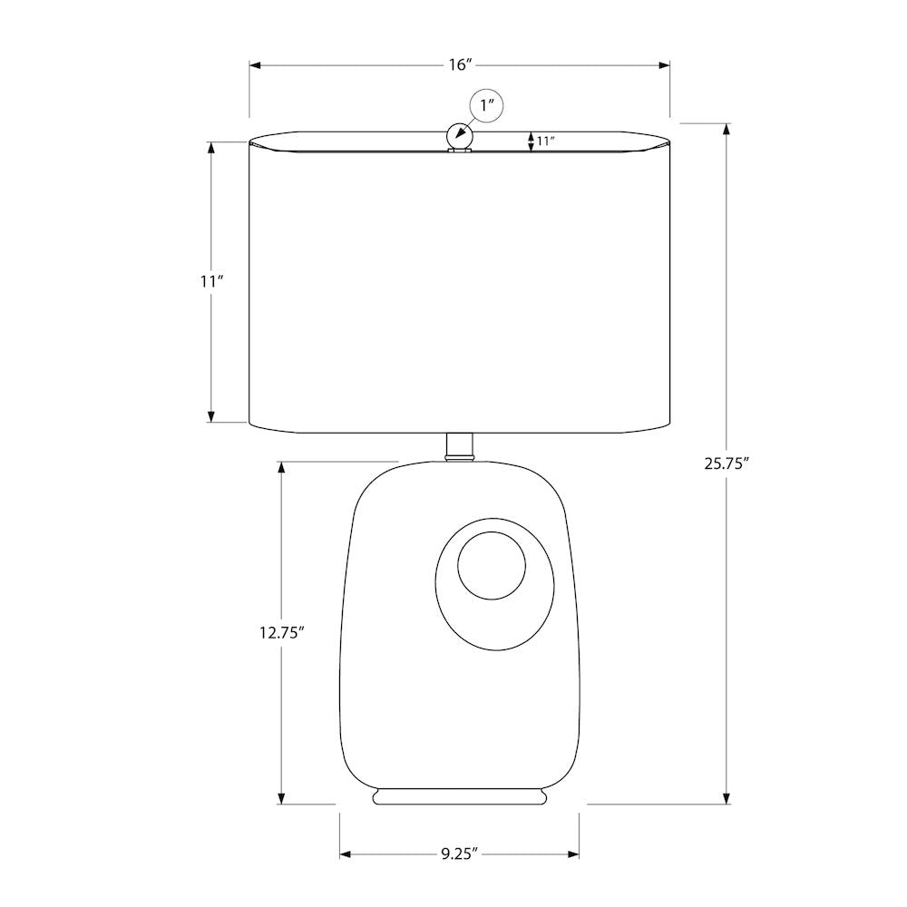 Flower - Lighting 26"H Table Lamp White Ceramic Ivory / Cream Shade