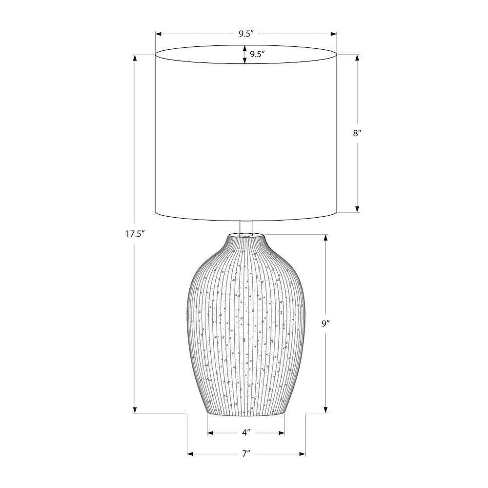 Liberte - Lighting Table Lamp 18"H Green Ceramic Beige Shade Contemporary Modern