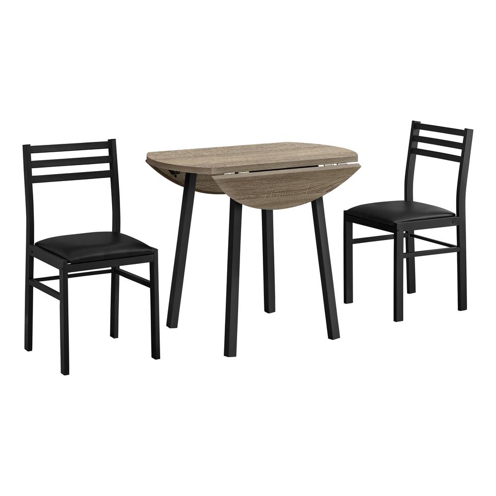 Andrina - Dining Table Set 3pcs Set Small 35" Drop Leaf Kitchen