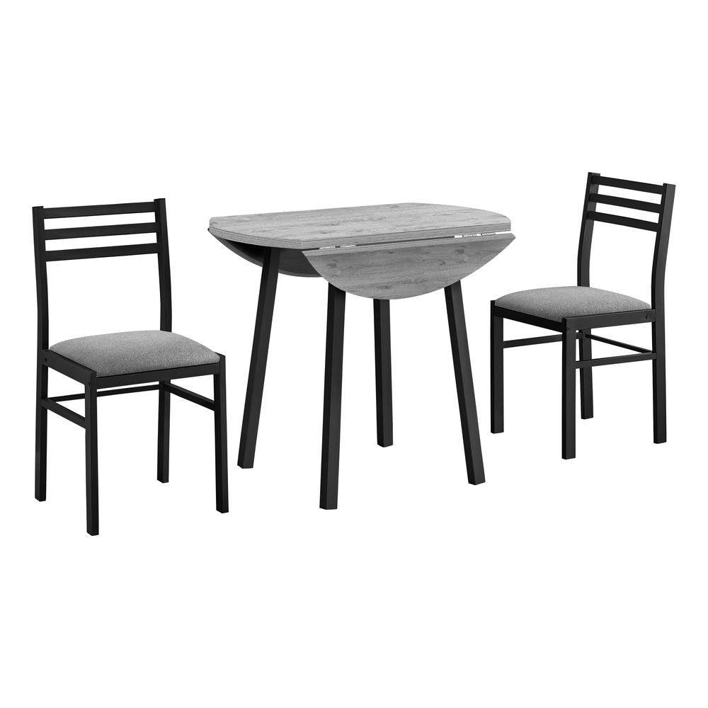 Claudio - Dining Table Set 3pcs Set Small 35" Drop Leaf Kitchen