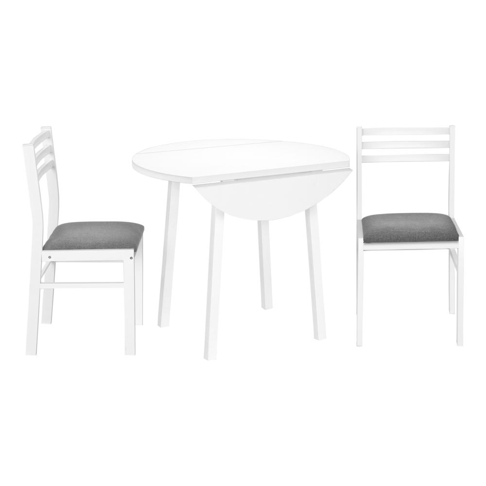 Lamont - Dining Table Set 3pcs Set Small 35" Drop Leaf Kitchen