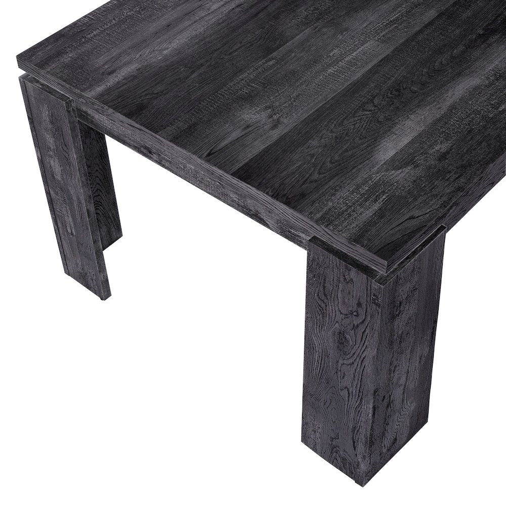 Ananas - Dining Table 60" Rectangular Kitchen Dining Room Black Laminate Contemporary