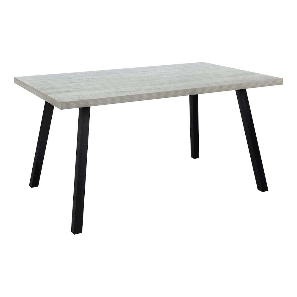 Nevan - Dining Table 60" Rectangular Kitchen Dining Room Grey Laminate Black