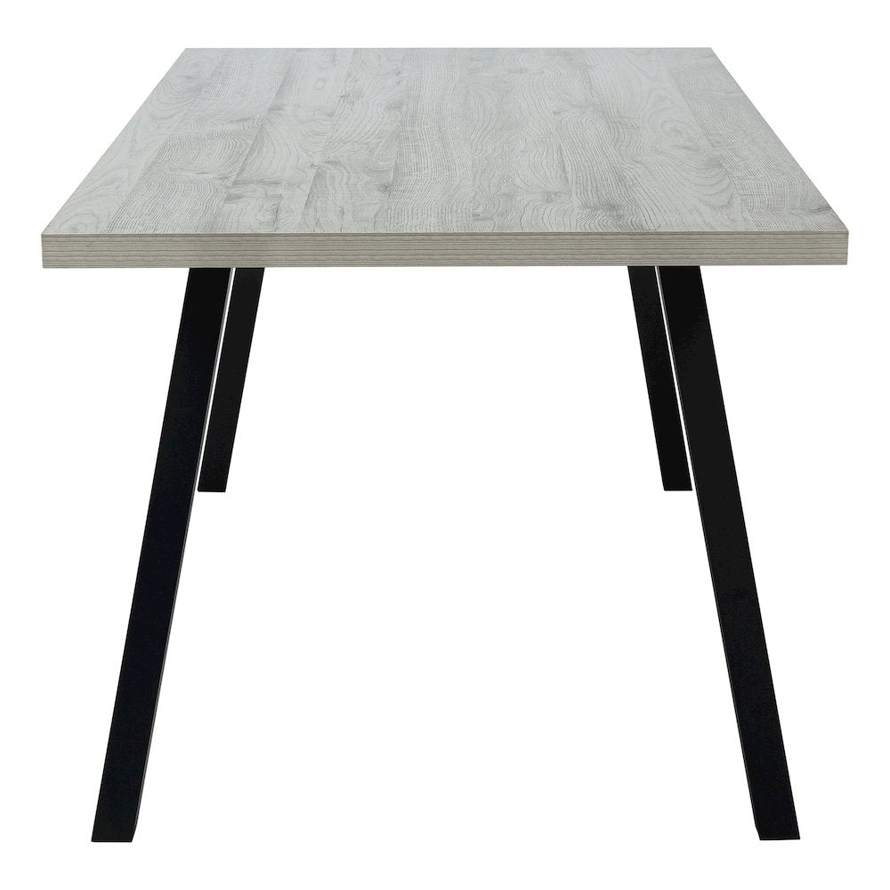 Nevan - Dining Table 60" Rectangular Kitchen Dining Room Grey Laminate Black