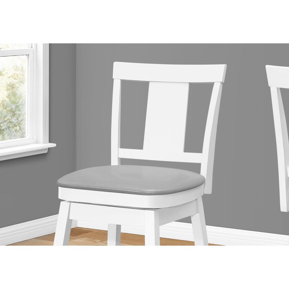 Galaxy - Bar Stool Set Of 2 Swivel Counter Height Kitchen White