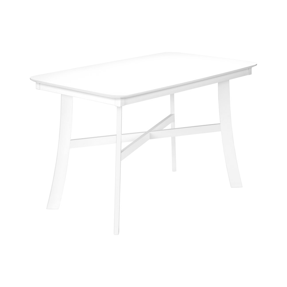 Caludius - Dining Table 48" Rectangular Small Kitchen Dining Room White Veneer