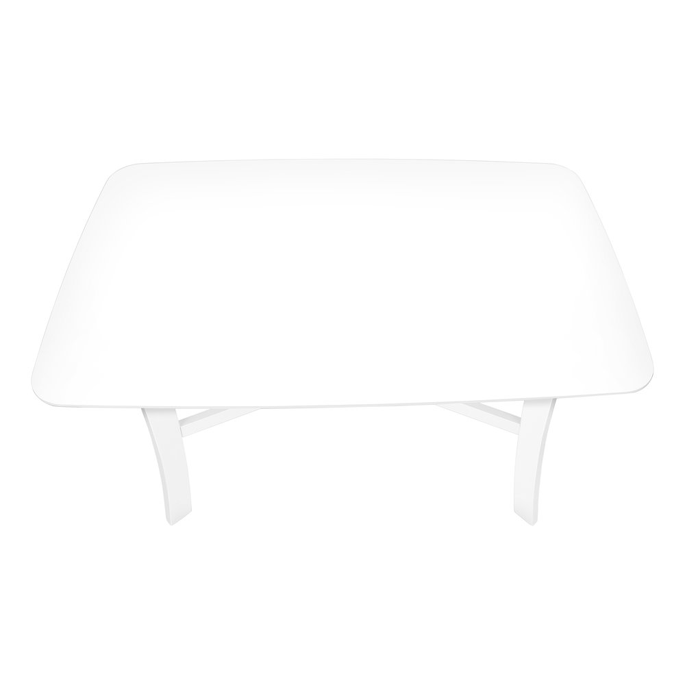 Caludius - Dining Table 48" Rectangular Small Kitchen Dining Room White Veneer