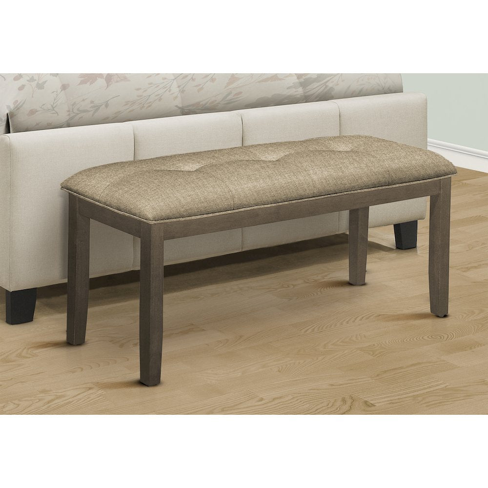 Jake - Bench 44" Rectangular Dining Room Entryway Kitchen Hallway Upholstered Wood