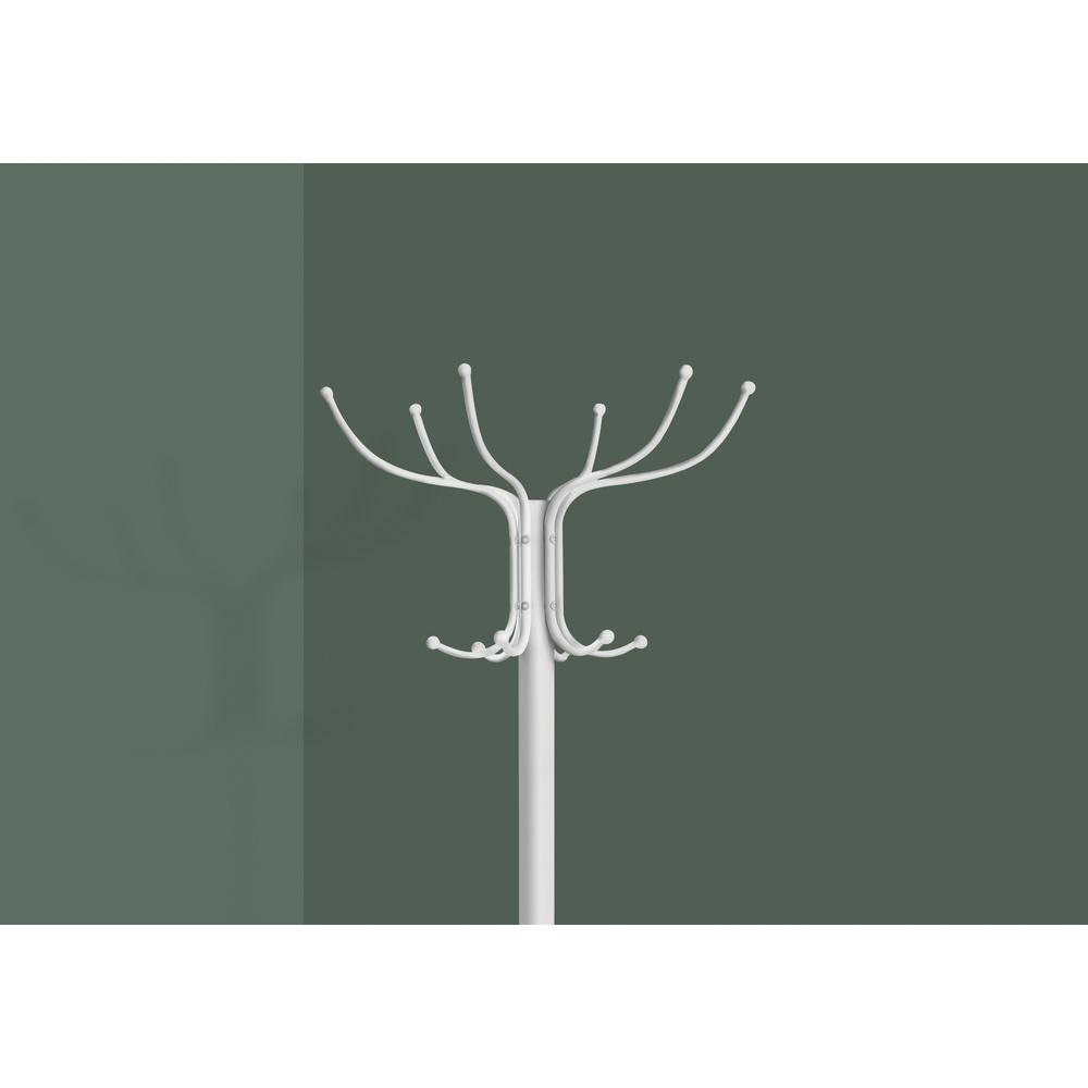 Otis - Coat Rack Hall Tree 12 Hooks Entryway 70"H Bedroom White