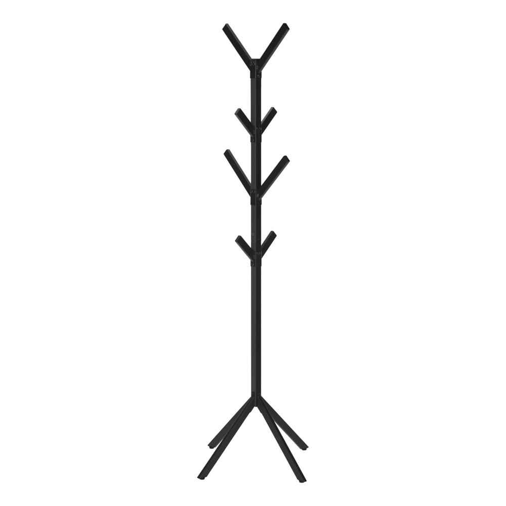 Moorish - Coat Rack Hall Tree 8 Hooks Entryway 70"H Bedroom Black