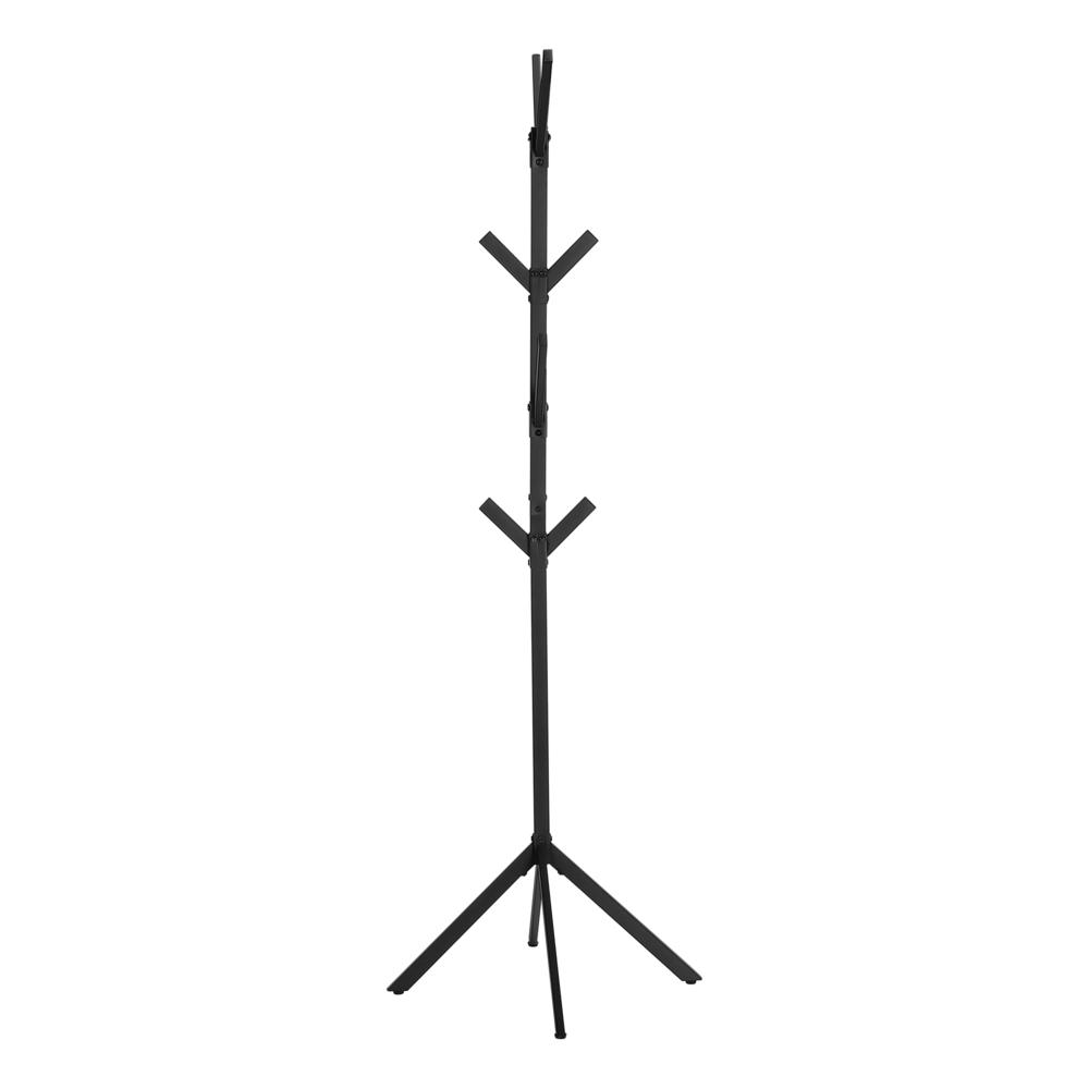 Moorish - Coat Rack Hall Tree 8 Hooks Entryway 70"H Bedroom Black