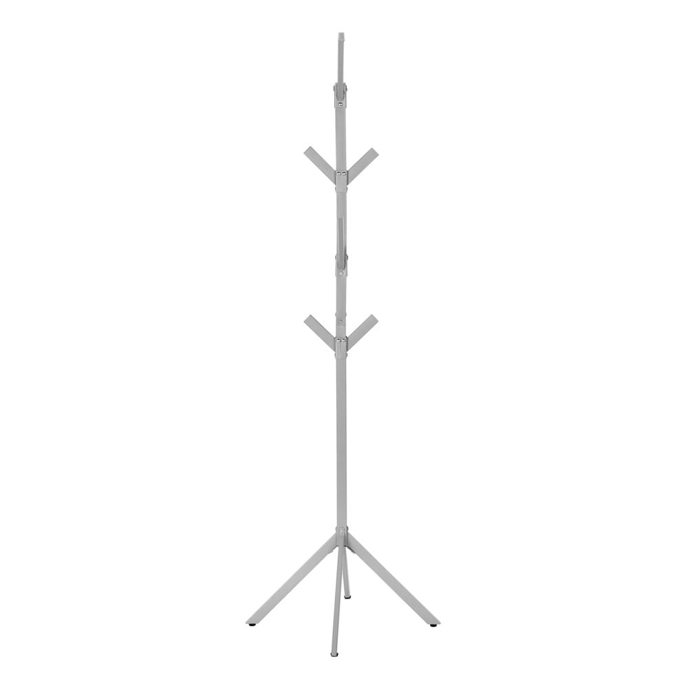 Cross - Coat Rack Hall Tree 8 Hooks Entryway 70"H Bedroom Grey