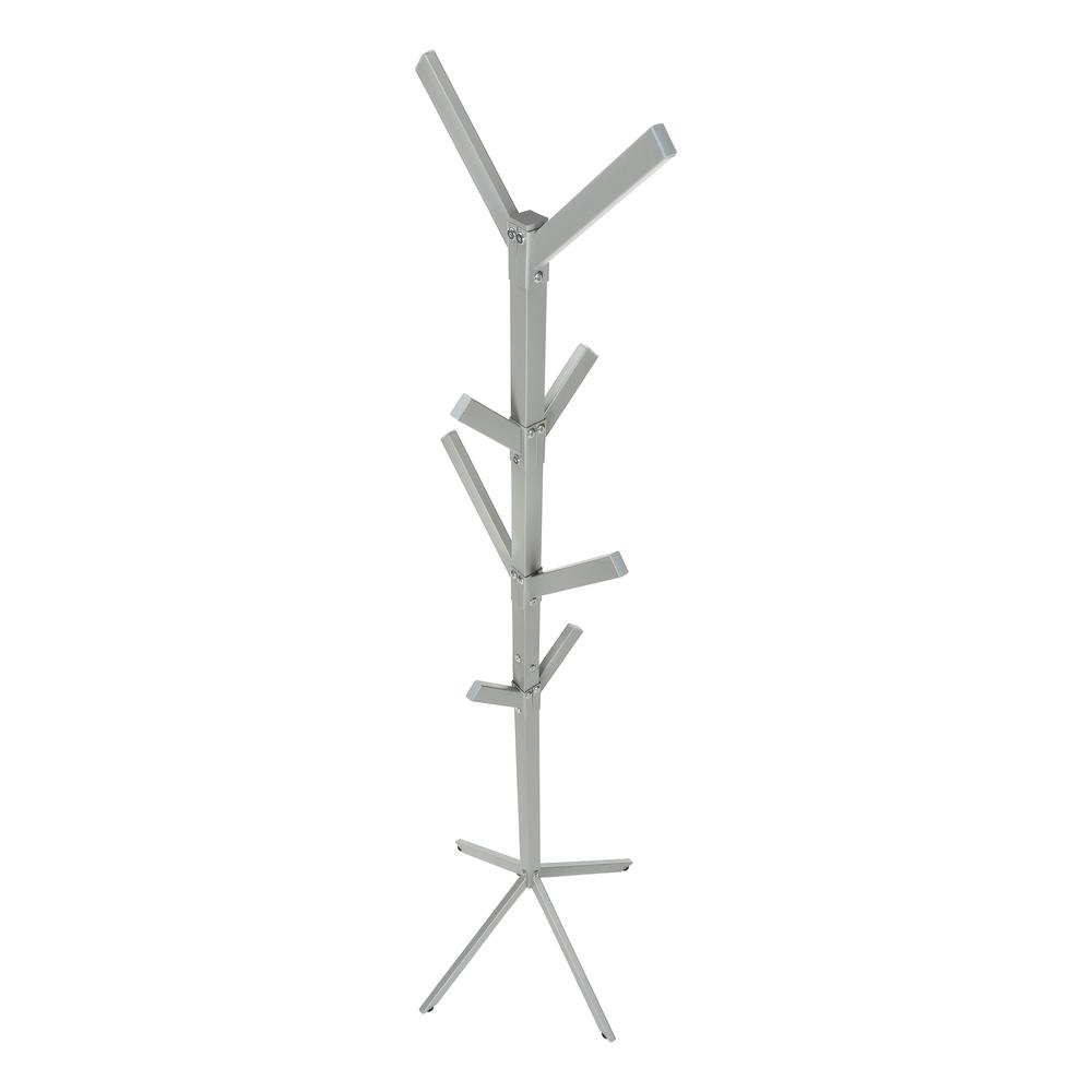 Cross - Coat Rack Hall Tree 8 Hooks Entryway 70"H Bedroom Grey