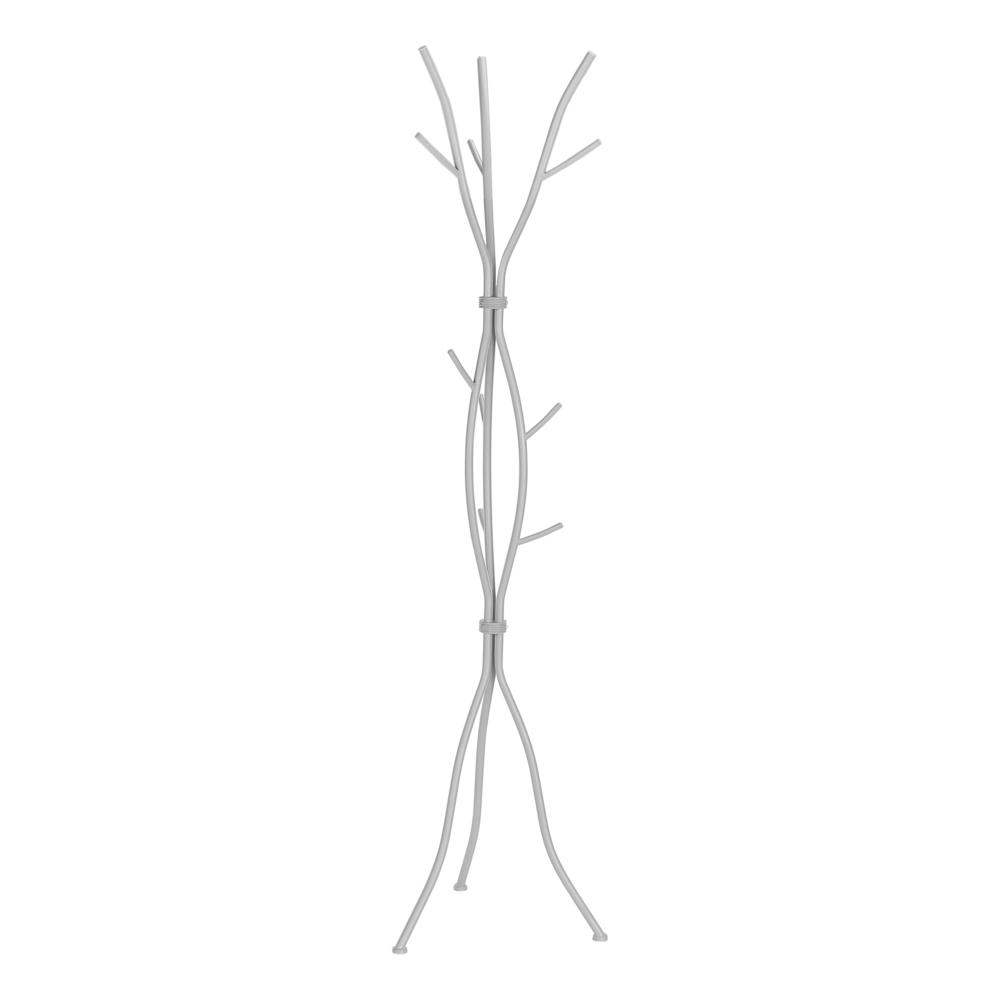 Frank - Coat Rack Hall Tree 11 Hooks Entryway 74"H Bedroom Grey