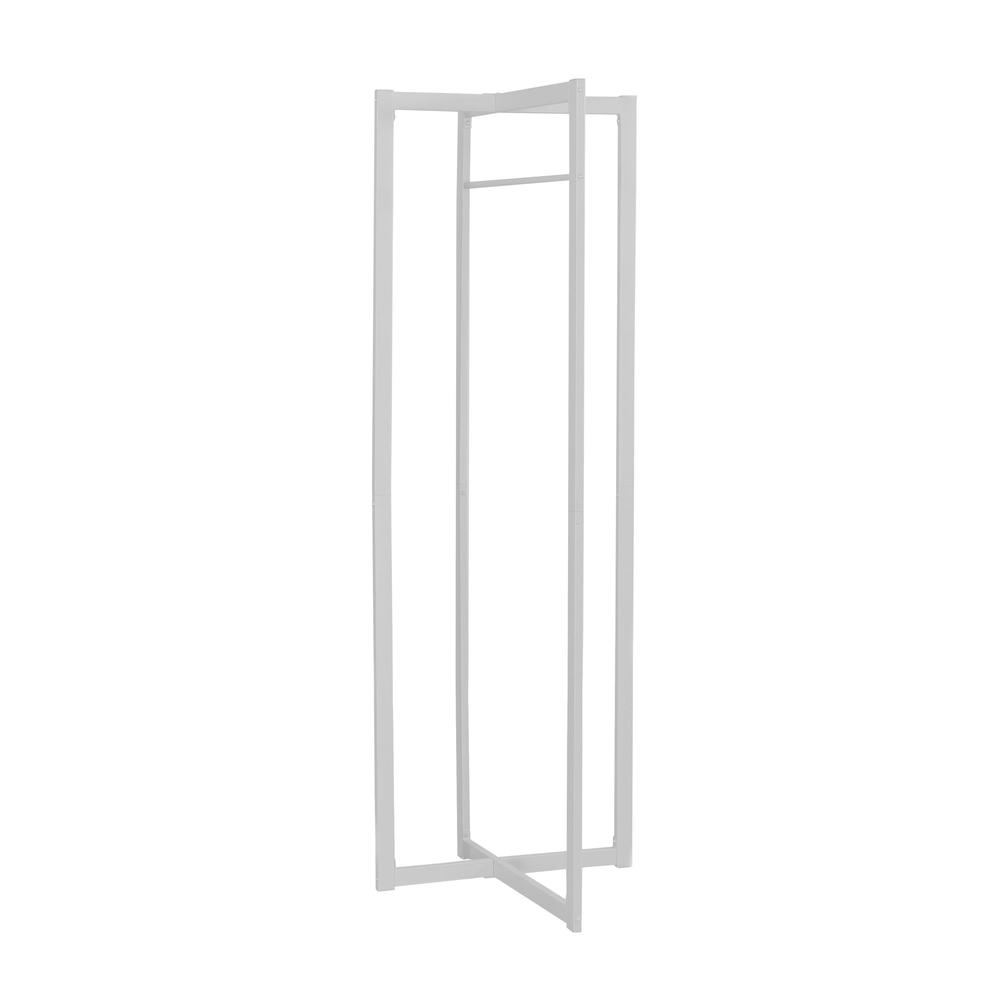 Rafici - Coat Rack Hall Tree Entryway 72"H Bedroom White Metal Contemporary