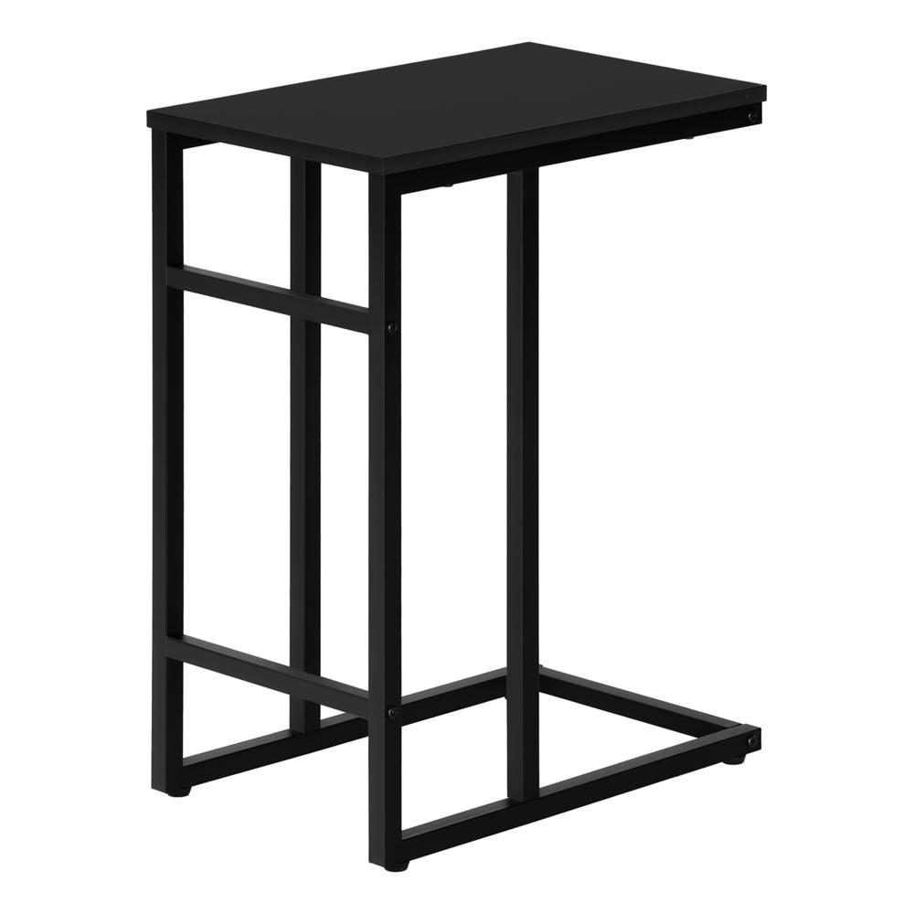 Harvey - Accent Table C-shaped End Side Snack Living Room Bedroom Black