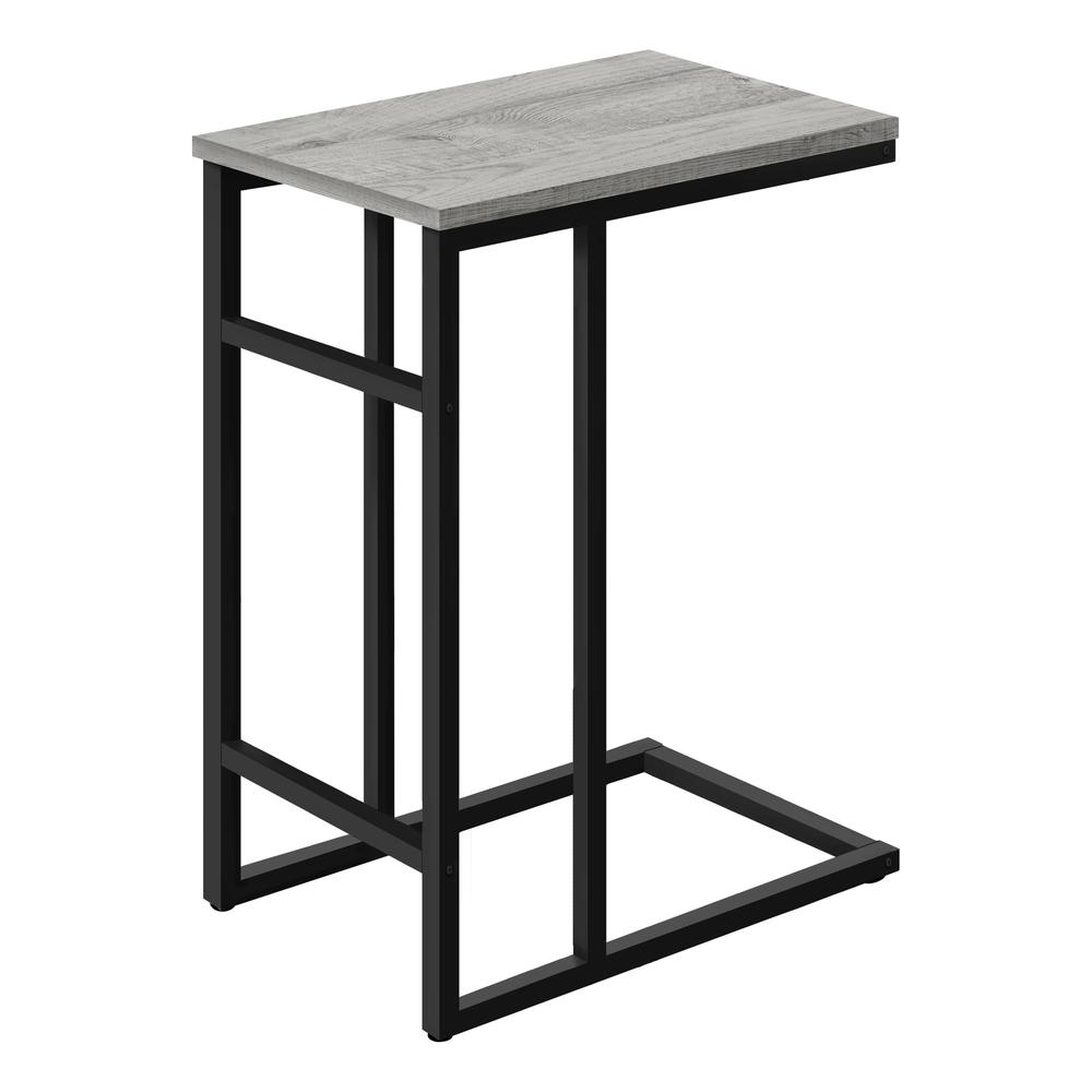 Tezza - Accent Table C-shaped End Side Snack Living Room Bedroom Grey