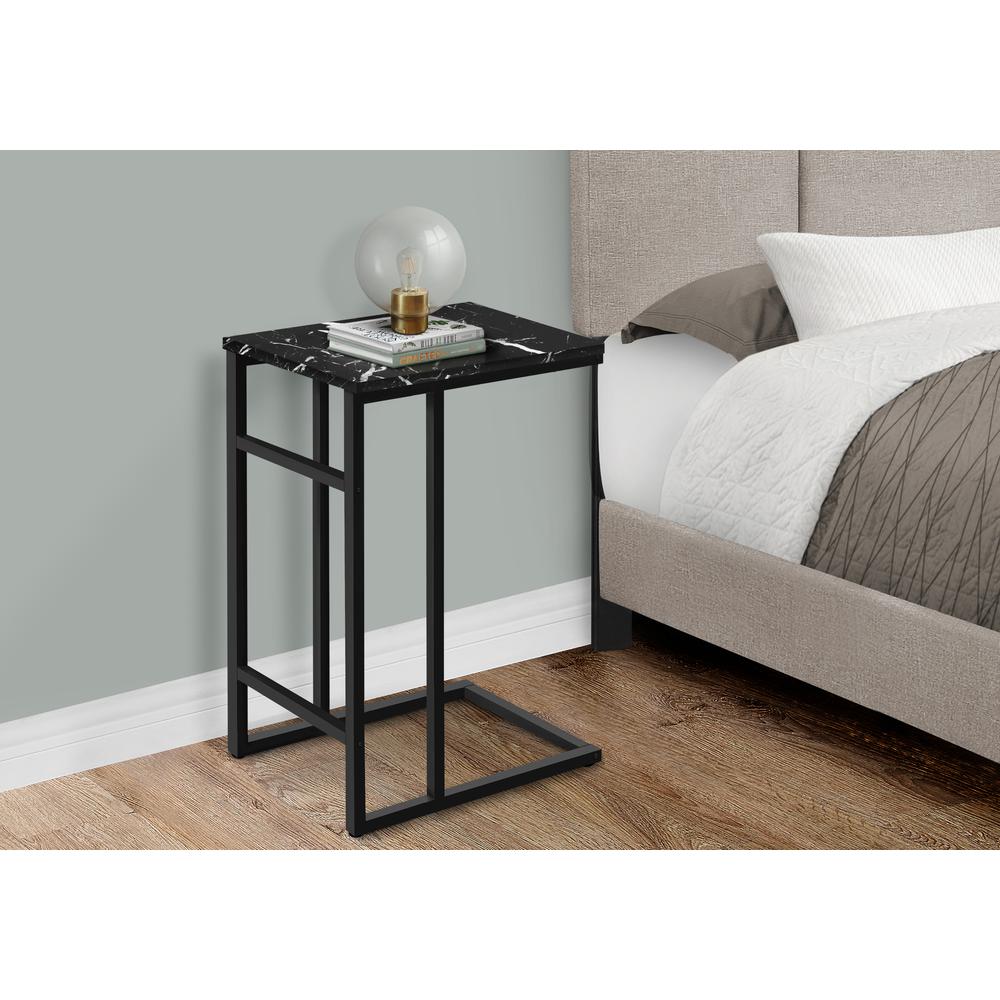Rylee - Accent Table C-shaped End Side Snack Living Room Bedroom Black