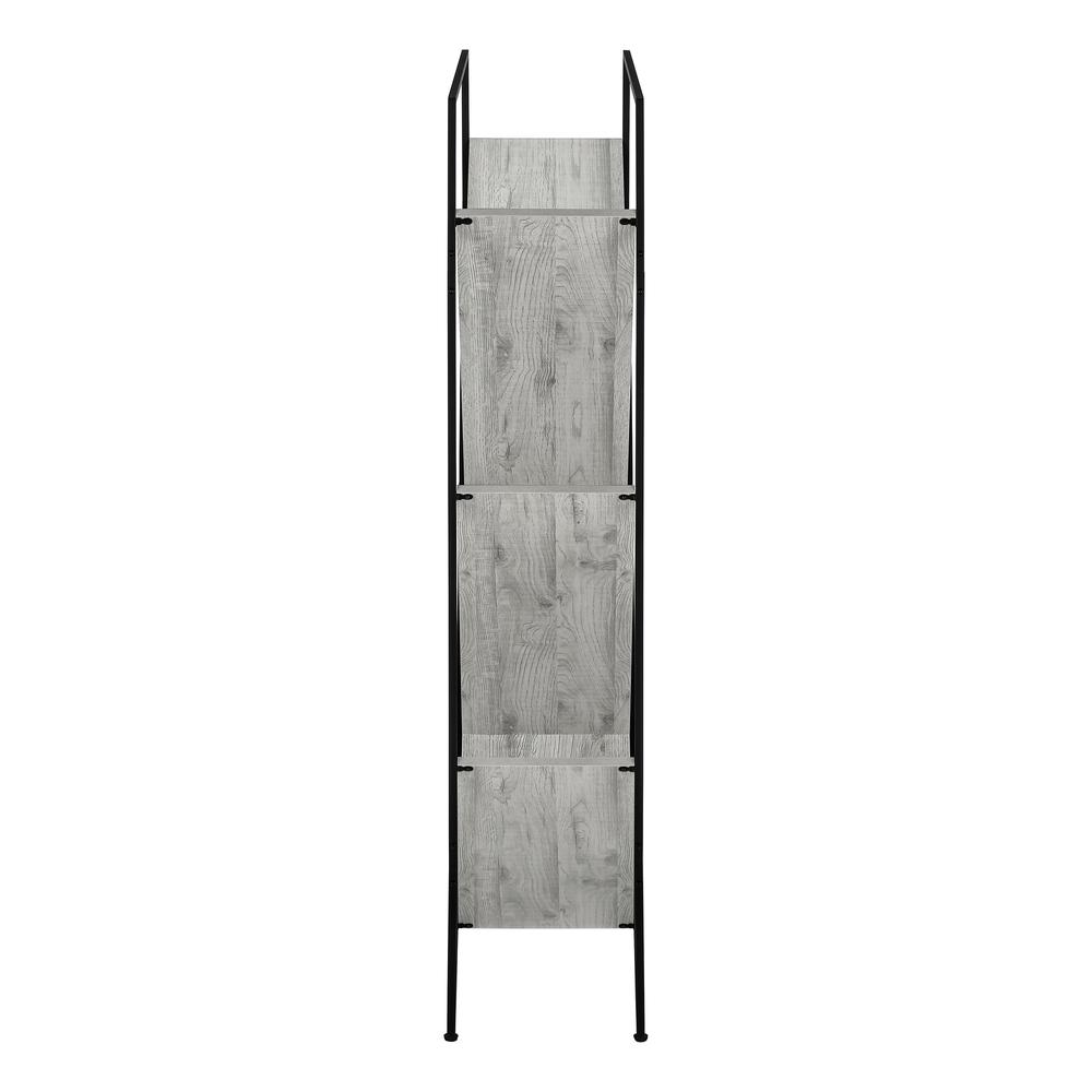 Montego - Bookshelf Bookcase Etagere 3 Tier 60"H Office Bedroom Grey Laminate