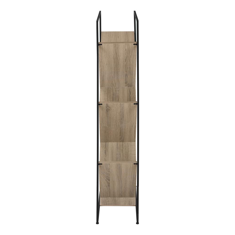 Silvius - Bookshelf Bookcase Etagere 3 Tier 60"H Office Bedroom Brown Laminate