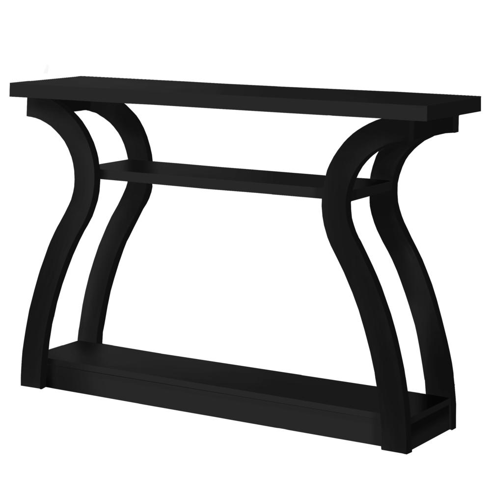 Dark - Accent Table Console Entryway Narrow Sofa Living Room Bedroom Black