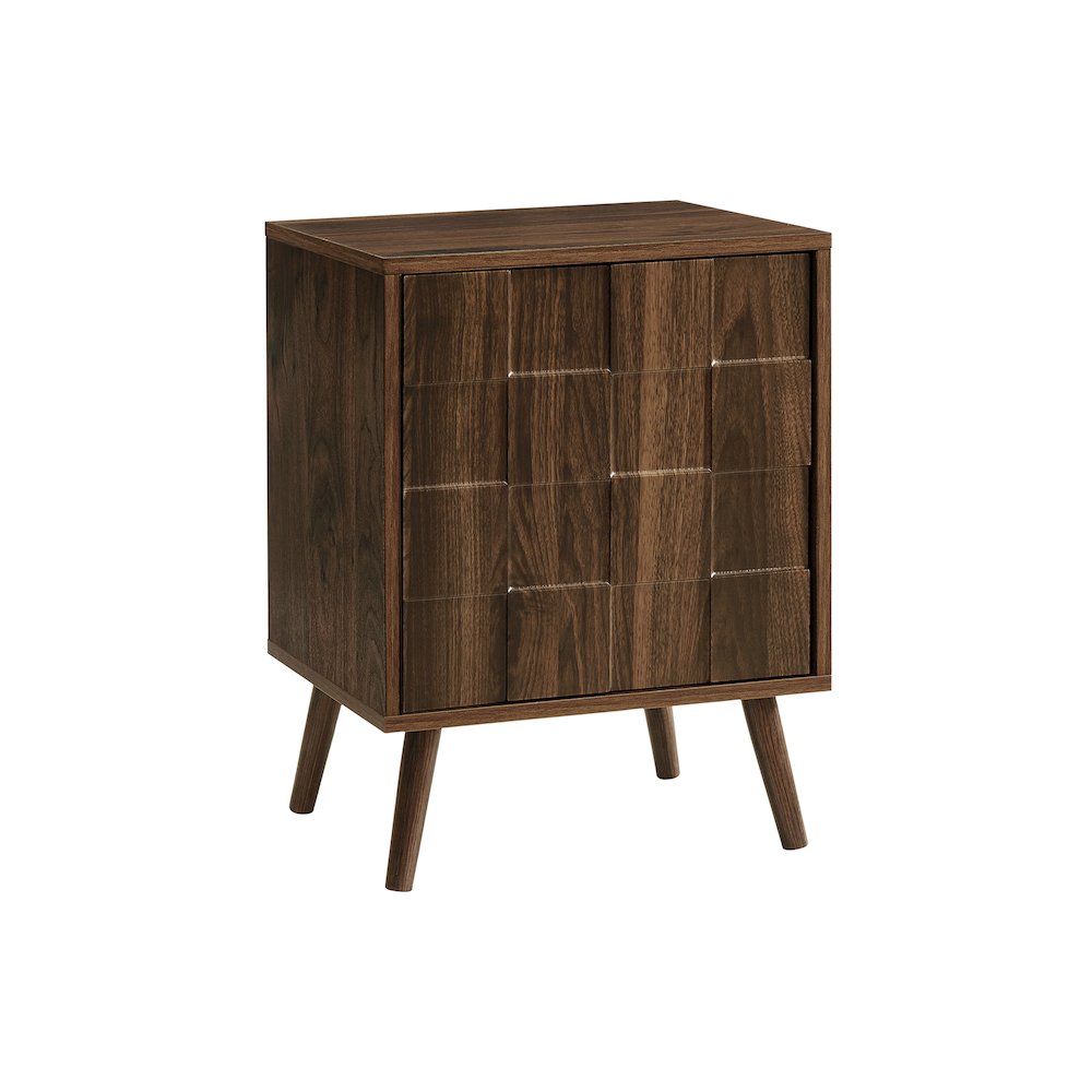Ainge - Accent Table End Side Table Small Storage Lamp Walnut Laminate