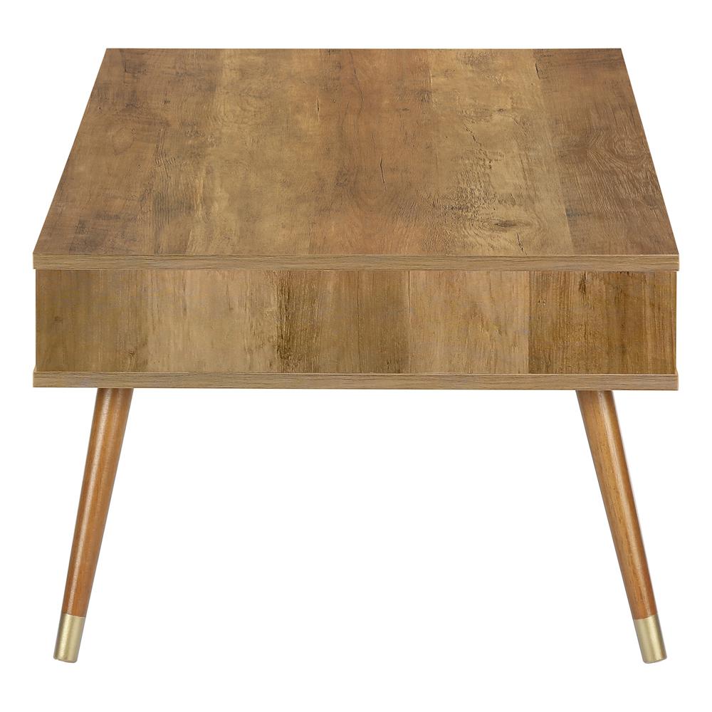 Flax - Coffee Table Accent Cocktail Rectangular Storage Living Room 44"L Walnut