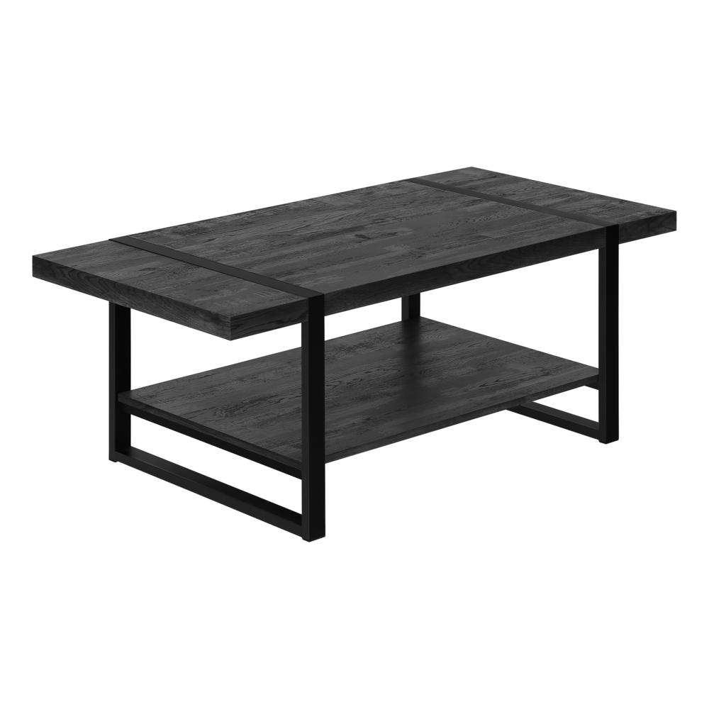 Jonesy - Coffee Table Accent Cocktail Rectangular Living Room 48"L Black Laminate