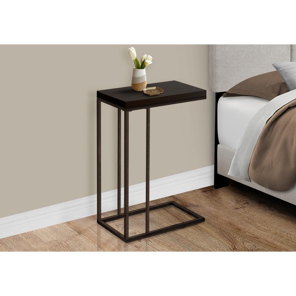 Nikko - Accent Table C-shaped End Side Snack Living Room Bedroom Brown