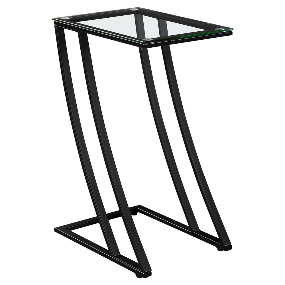 Haversham - Accent Table C-shaped End Side Snack Living Room Bedroom Tempered