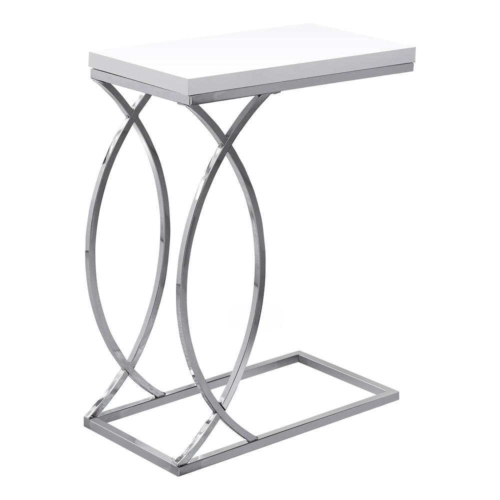 Edeline - Accent Table C-shaped End Side Snack Living Room Bedroom Glossy