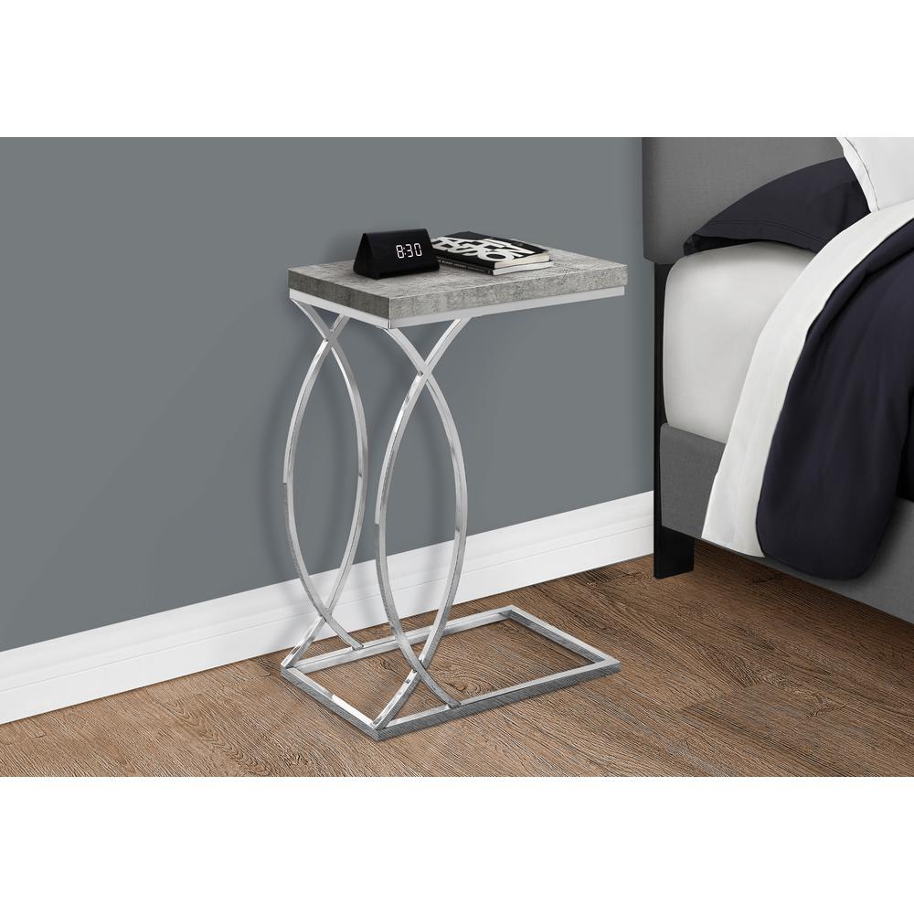 Loafey - Accent Table C-shaped End Side Snack Living Room Bedroom Grey