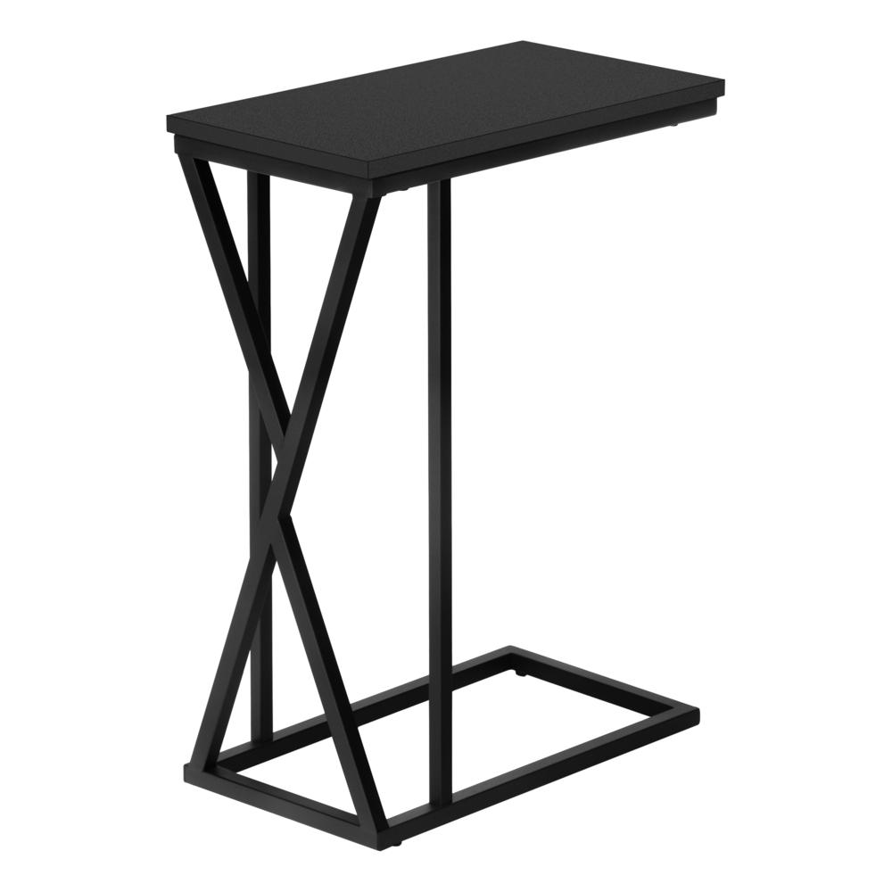 Arcadia - Accent Table C-shaped End Side Snack Living Room Bedroom Black