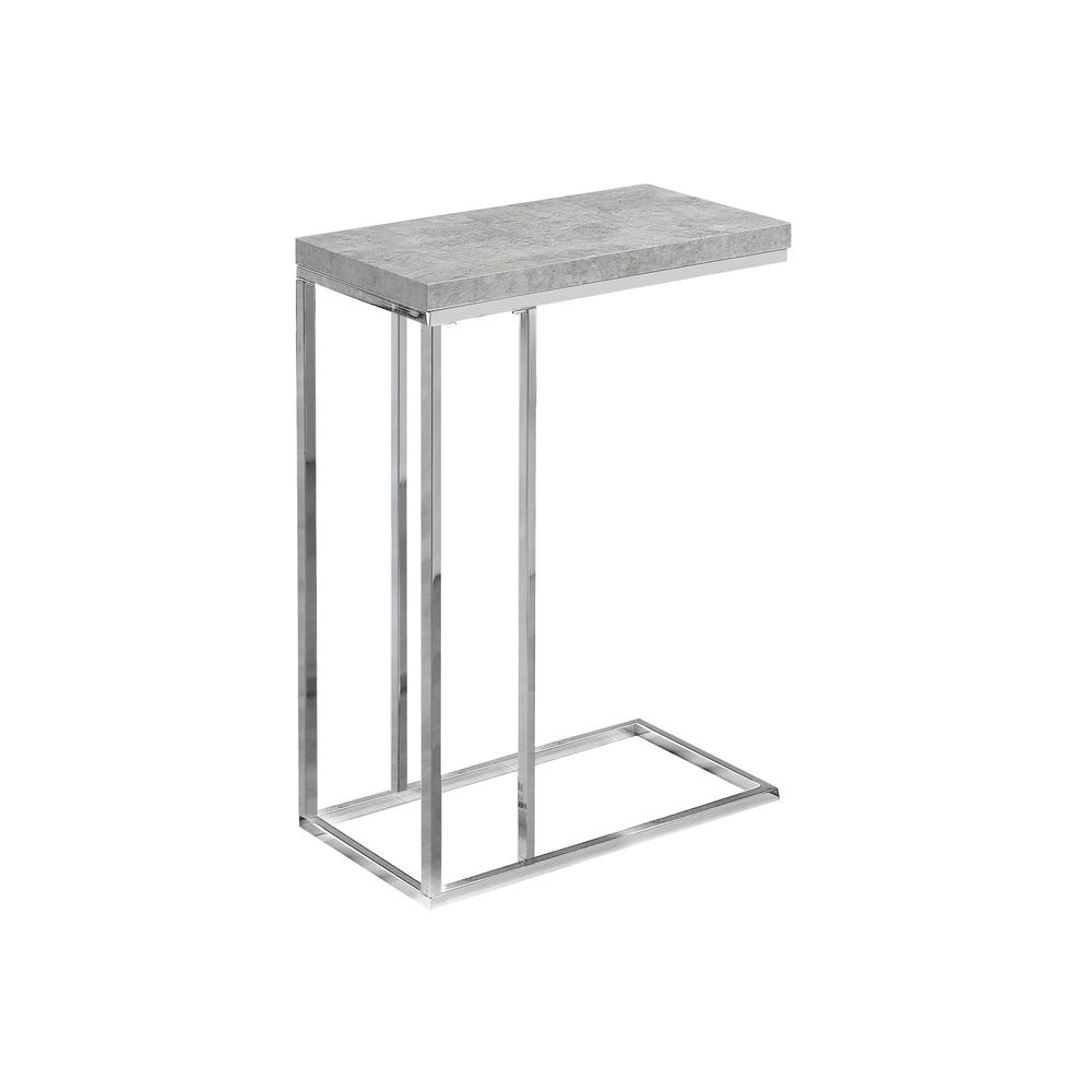 Lexi - Accent Table C-shaped End Side Snack Living Room Bedroom Grey
