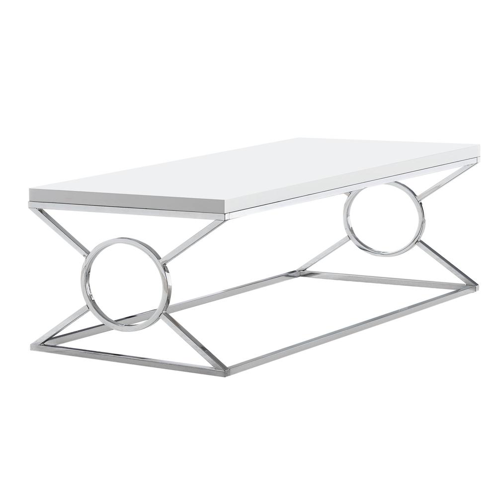 Sussie - Coffee Table Accent Cocktail Rectangular Living Room 44"L Glossy White