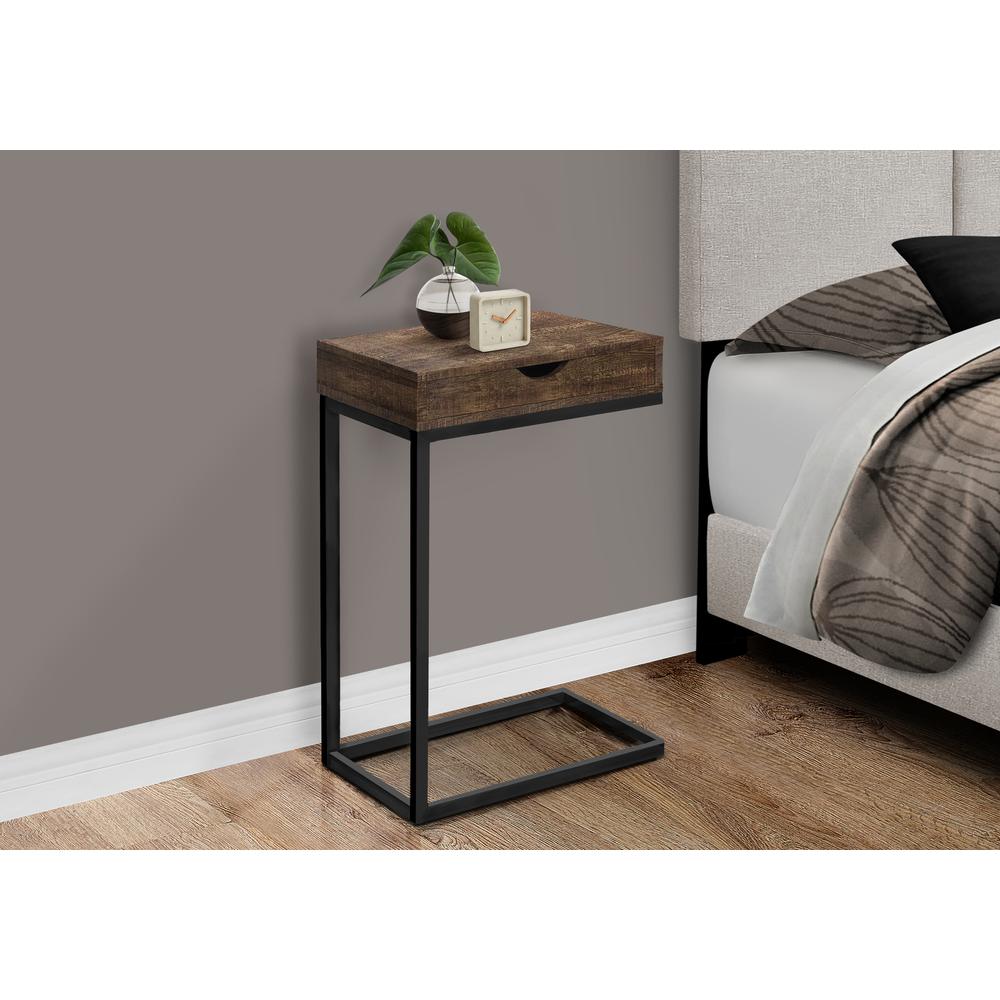 Bristol - Accent Table C-shaped End Side Snack Storage Drawer Living Room
