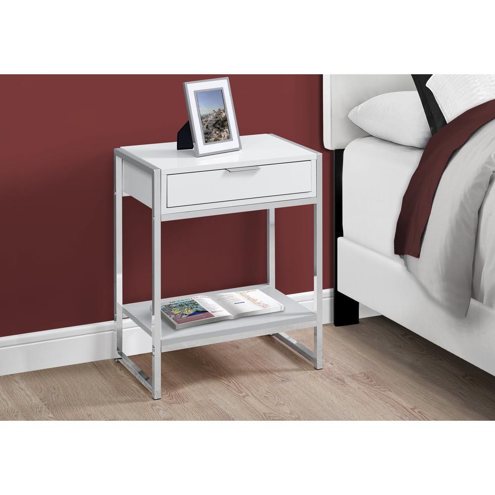 Sylvia - Accent Table Side End Nightstand Lamp Storage Drawer Living Room