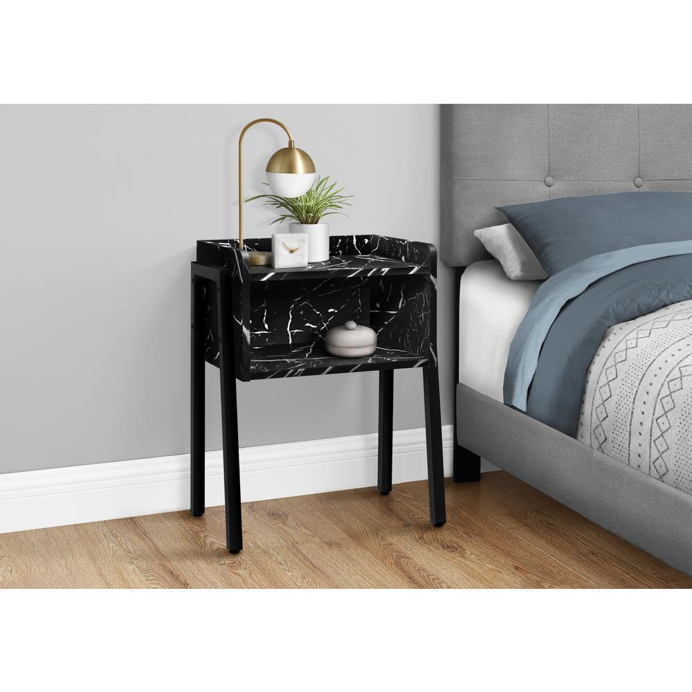 Sydnea - Accent Table Side End Nightstand Lamp Living Room Bedroom Black
