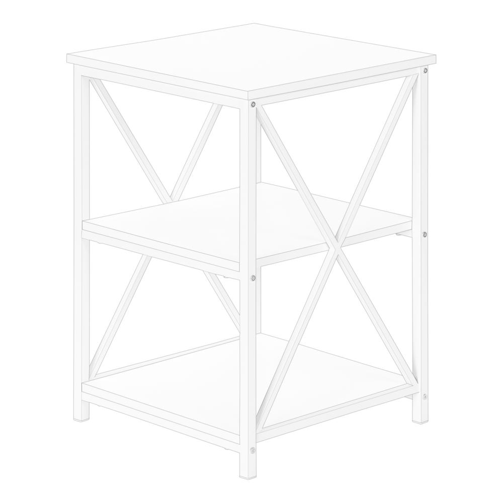 Tannis - Accent Table Side End Nightstand Lamp Living Room Bedroom White