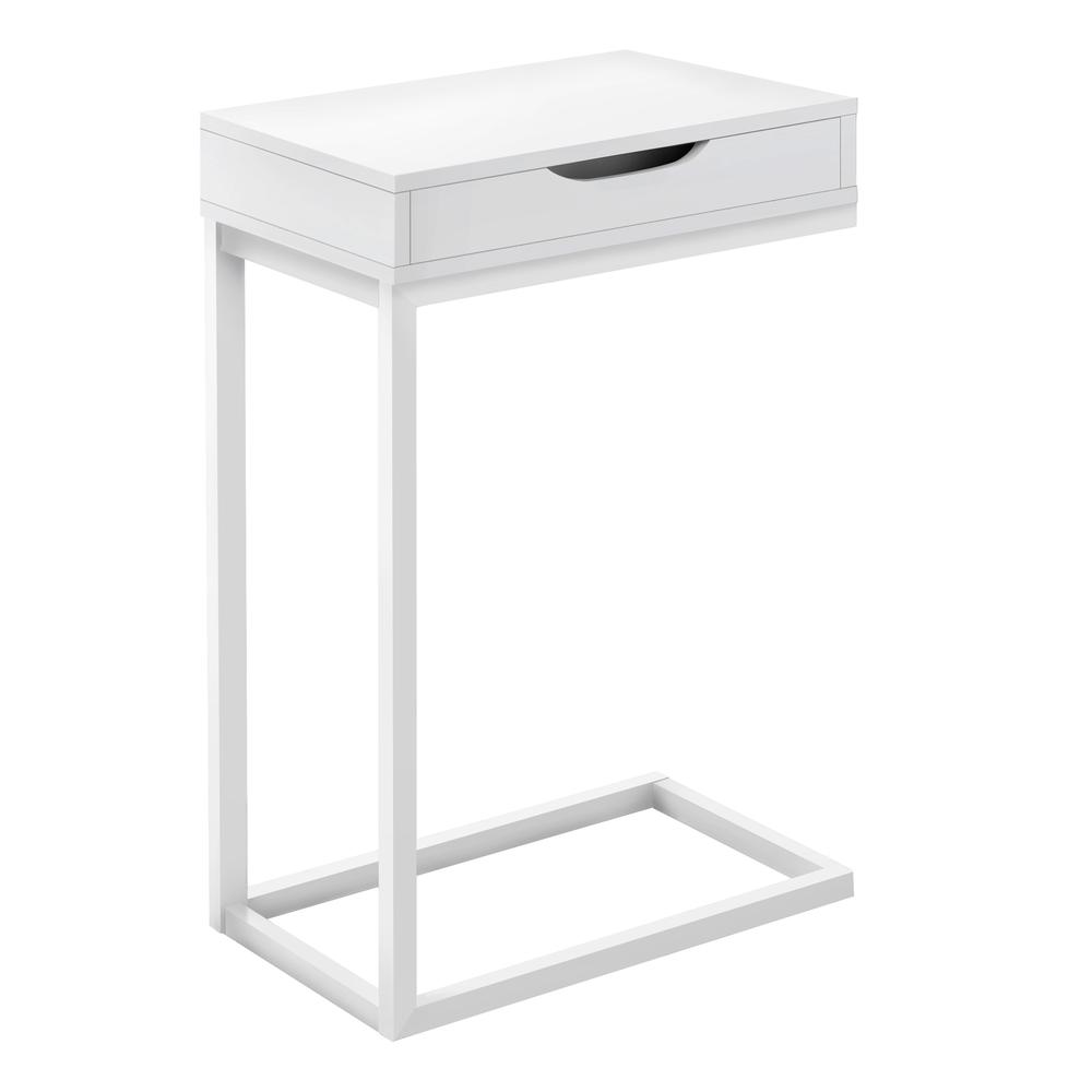 Alena - Accent Table C-shaped End Side Snack Storage Drawer Living Room