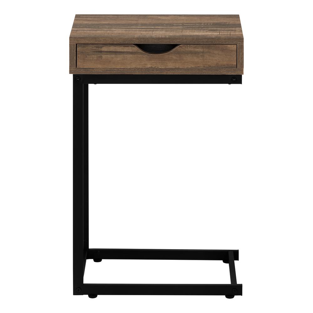 Cordelia - Accent Table C-shaped End Side Snack Storage Drawer Living Room