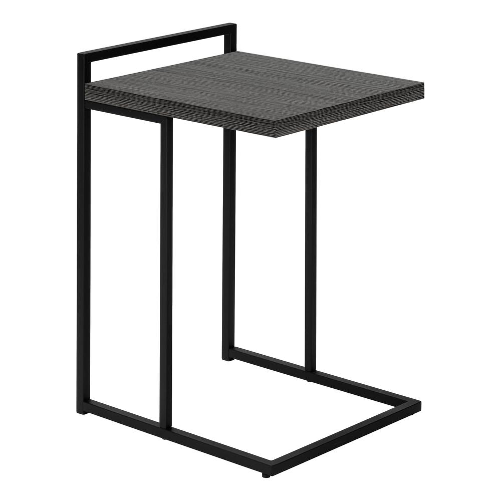 Kalinda - Accent Table C-shaped End Side Snack Living Room Bedroom Grey