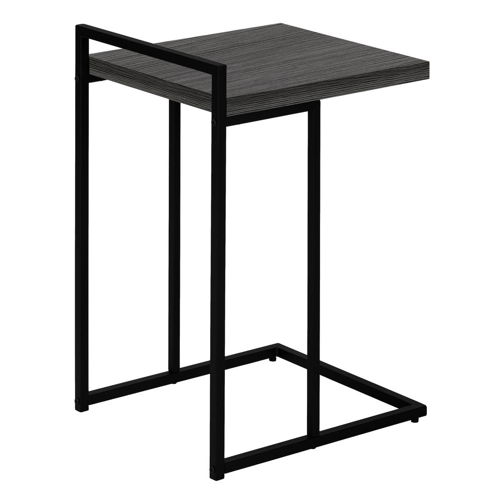 Kalinda - Accent Table C-shaped End Side Snack Living Room Bedroom Grey